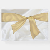 ベビーガールバプテスマ《キリスト教》洗礼式や命名式ホワイト&金ゴールドクロス ゲストブック (裏面)