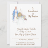 ベビーガールバプテスマ《キリスト教》洗礼式や命名式メアリー証明書 シーズンカード (正面)