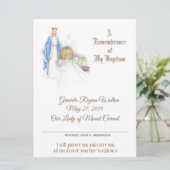 ベビーガールバプテスマ《キリスト教》洗礼式や命名式メアリー証明書 シーズンカード (スタンド正面)