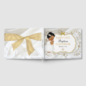 ベビーガールバプテスマ《キリスト教》洗礼式や命名式金ゴールドクロス ゲストブック (全面)