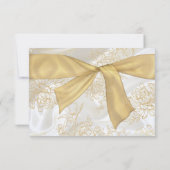 ベビーガールバプテスマ《キリスト教》洗礼式や命名式金ゴールド応答カード 出欠カード (裏面)