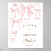 ベビーガールバプテスムウェルカムポスター ポスター (正面)