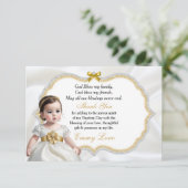 ベビーガールバプテスムコミュニオンサンキュー サンキューカード (スタンド正面)