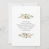 ベビーガールバルーンベビーシャワーの招待 招待状 (裏面)