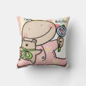 ベビーガールパステルストライプ装飾用クッション クッション (裏面)