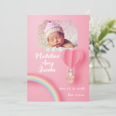 ベビーガールパピー誕生日付写真発表 案内状 (スタンド正面)