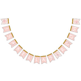 ベビーガールパーソナライズされた子供部屋ルームネームペナント バンティングフラッグ