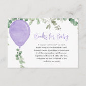 ベビーガールパープルバルーンユーカリの本 エンクロージャーカード (正面)