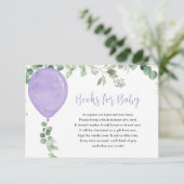 ベビーガールパープルバルーンユーカリの本 エンクロージャーカード (スタンド正面)