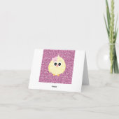 ベビーガールヒックピンクフェイクグリッター シーズンカード (裏面)