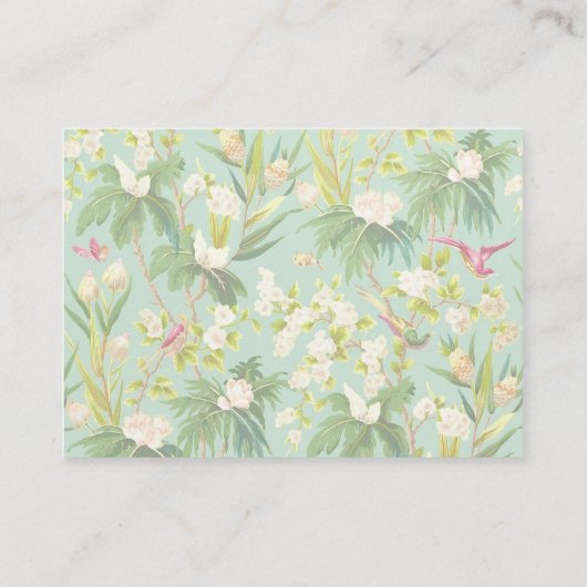 ベビーガールビキニ熱帯ルアウ(ハワイ式宴会)ハワイアンシェル エンクロージャーカード (裏面)