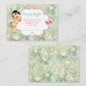 ベビーガールビキニ熱帯ルアウ(ハワイ式宴会)ハワイアンシェル エンクロージャーカード (正面/裏面)