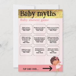 ベビーガールピンクと金ゴールドバビシャワーゲーム