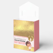 ベビーガールピンクと金ゴールドバビシャワー招待状 フェイバーボックス (オープン)