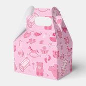 ベビーガールピンクのコラージュ模様 フェイバーボックス (裏面サイド)