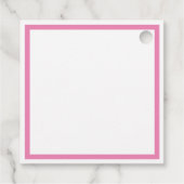 ベビーガールピンクのテディベア フェイバータグ (裏面)