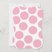 ベビーガールピンクのボディスーツ女の子ベビーシャワー 招待状 (裏面)