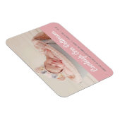 ベビーガールピンクカスタムの写真誕生のお知らせ マグネット (右側)