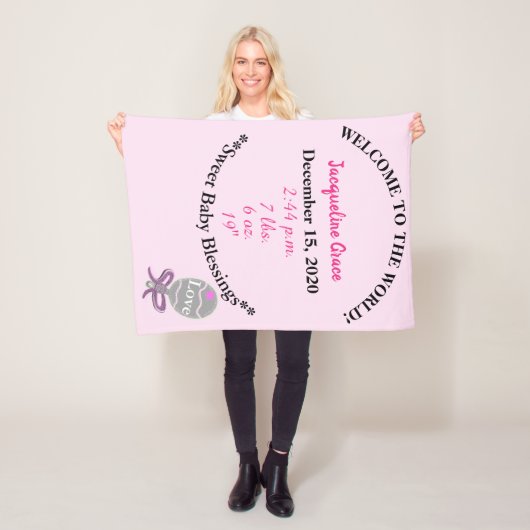 ベビーガールピンクガラトルフリースブランケット フリースブランケット (インサイチュ)