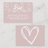 ベビーガールピンクシャワー用モダン本 エンクロージャーカード (正面/裏面)