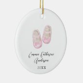 ベビーガールピンクシューズクリスマスセラミックオーナメント セラミックオーナメント (右)
