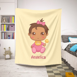 ベビーガールピンクジャンプスーツ名前をカスタムする シェルパブランケット