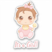 ベビーガールピンクジャンプスーツ シール (正面)