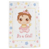 ベビーガールピンクジャンプスーツ ミディアムペーパーバッグ (正面)