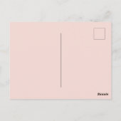 ベビーガールピンクスクリプトカエレガントワイトベビー招待状 ポストカード (裏面)