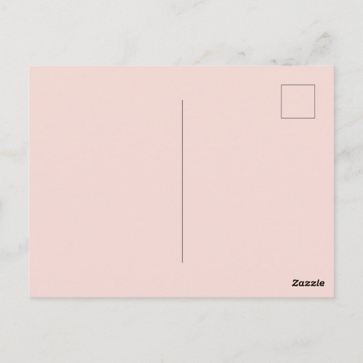 ベビーガールピンクスクリプトカエレガントワイトベビー招待状 ポストカード (裏面)