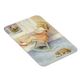 ベビーガールピンクドレスロッキングチェア マグネット (右側)