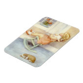 ベビーガールピンクドレスロッキングチェア マグネット (左側)