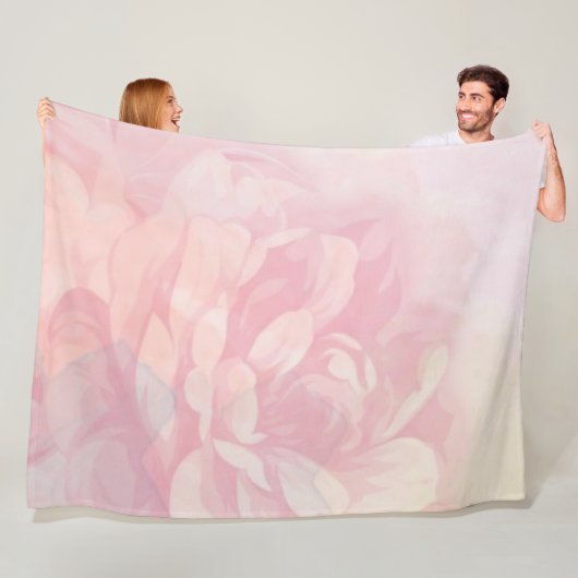 ベビーガールピンクパステルビクトリアンバラパターン フリースブランケット (インサイチュ)