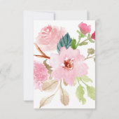 ベビーガールピンクフローラシャワーサンキューカード サンキューカード (裏面)