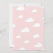 ベビーガールピンクホットエアバルーンシャワー招待状 招待状 (裏面)