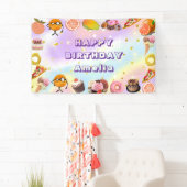 ベビーガールピンクマジカルフローラ子供へユニコーン 横断幕 (インサイチュ)