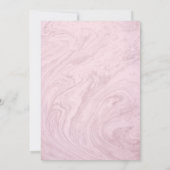 ベビーガールピンク大理石写真誕生発表 招待状 (裏面)