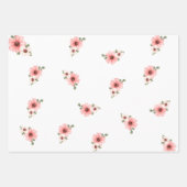 ベビーガールピンク象ラッピング紙 ラッピングペーパーシート (正面2)