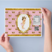 ベビーガールピンク金ゴールドチップバッグラッパー チラシ (手)