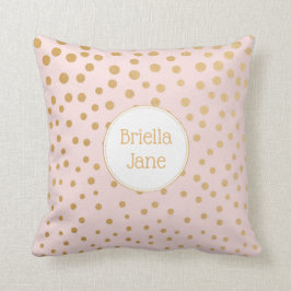 ベビーガールピンク金ゴールド子供部屋デコール、シャワーギフト クッション