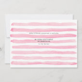 ベビーガールピンク1写真ウェルカム出産発表 招待状 (裏面)