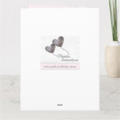 ベビーガールピンク&パープルバルーンツイン《キリスト教》洗礼式や命名式 カード (裏面)