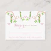 ベビーガールピーインアポッドガーデンおむつラッフルチケット エンクロージャーカード (正面)