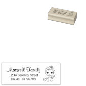 ベビーガールファミリーアドレス2 ラバースタンプ (押印)