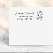 ベビーガールファミリーアドレス セルフインキングスタンプ