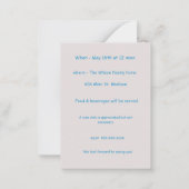 ベビーガールファースト誕生日招待状 ノートカード (裏面)