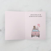 ベビーガールフィアット500スペインのおめでとう カード (内部)