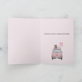 ベビーガールフィアット500ドイツおめでとう カード (内部)