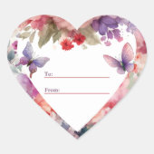 ベビーガールフェアリー初誕生日ギフト ハートシール (正面)