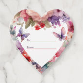 ベビーガールフェアリー最初の誕生日ハートギフトラベル フェイバータグ (正面)